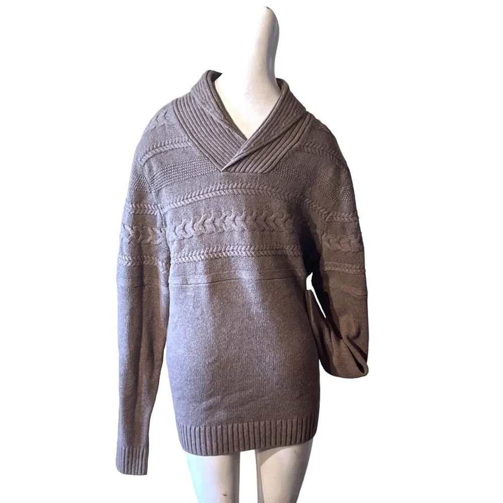 Marc Anthony Knit Sweater Men's Size Large V Neck Thick Sweater - Picture 1 of 11